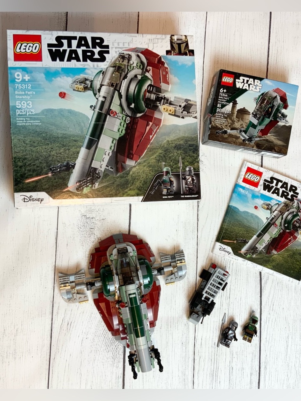 Lego Star Wars Boba Fett’s Statship #75312 & NIP Mini set #75344 w/boxes